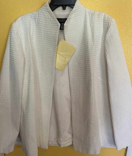 Qvc style white textured open - textured,